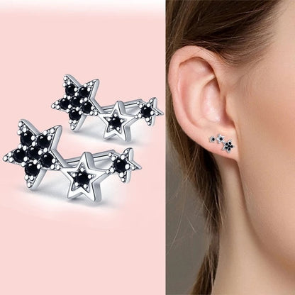 Disney Mickey Mouse Earring 925 Silver Heart Earring Pumpkin Coach Stud Earrings Silver Women Star Butterfly Earrings Jewelry