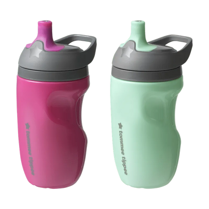 Sportee Toddler Water Bottle with Handle, Girl — 12m+, 2ct Botellas ml Air up Flask running Hydroflask wide mouth straw lid To