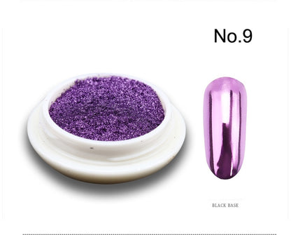 1pc 19Colors Nail Glitter Mirror Powder Chrome Dust Pigment 0.5g Paint Dip Metallic Shiny With Magic Effect Dust