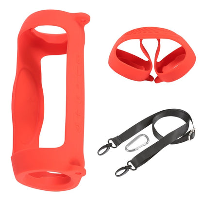 New Bluetooth Speaker Case Soft Silicone Cover Skin With Strap Carabiner for JBL Charge 5 Wireless Bluetooth Speaker Bag