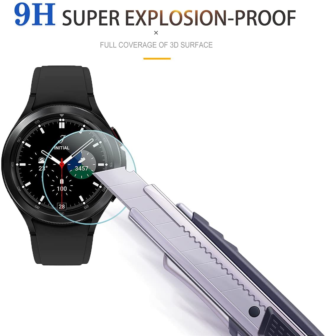 9H Tempered Glass for Samsung Galaxy Watch 4 5 40/44mm Classic 42/46mm Watch 3 41/45mm  Anti Scrach Film HD Screen Protectors