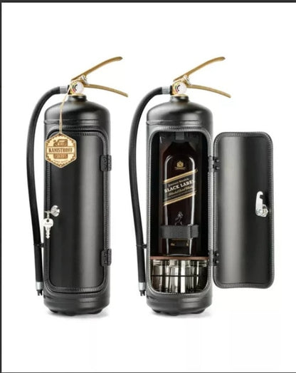 Fire Extinguisher Shape Wine Box Ornaments Mini Bar Wine Cabinet Crafts Decoration Champagne Liquor Storage Box Fireman&#39;s Gifts