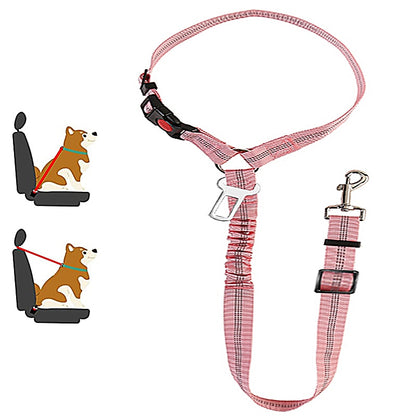 New Solid Two-in-one Dog Harness Leash Pet Car Seat Belt BackSeat Safety Belt Adjustable for Kitten Dogs Collar Pet Accessories