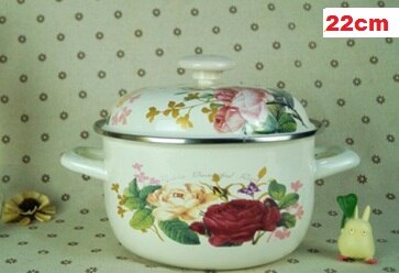 Free Shipping 10pcs  Enamel Cooking Pots Set Casserole Stew Pot Soup pot Milk Pot 16/18/20/22/24cm Selection