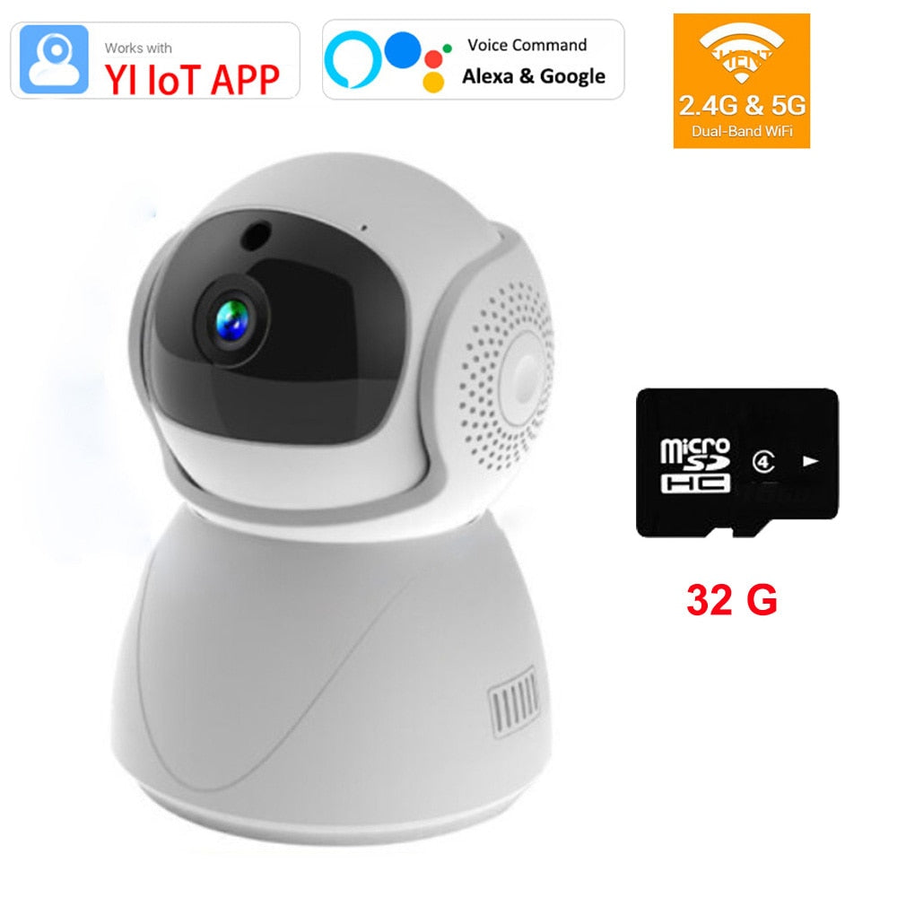 5Ghz 2.4G Dual-Band 1080P WiFi Wireless Auto Tracking Baby Monitor PTZ Security Surveillance CCTV Mini YIIOT Camera Alexa Google