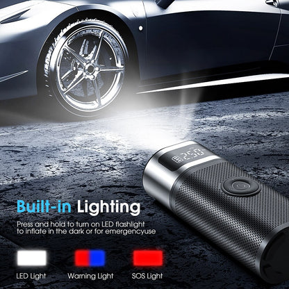 Wireless Mini Car Tire Inflator 12V 150PSI Portable Air Compressor Motorcycle Bicycle Tire Air Filling Metal Electric Air Pump