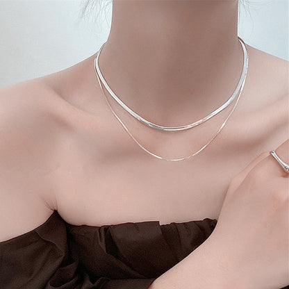 2022 New Popular Silver Colour Sparkling Clavicle Chain Choker Necklace For Women Fine Jewelry Wedding Party Gift