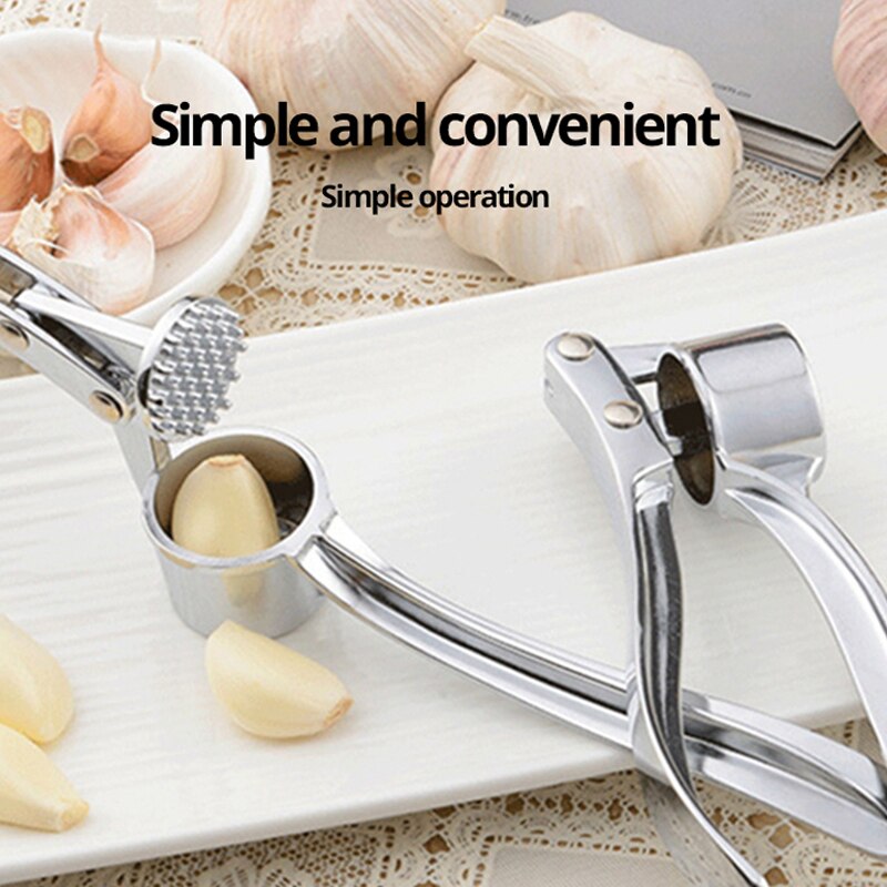 Stainless Steel Garlic Masher Kitchen Vegetable Cooking Extruder Manual Ginger Grinder Tool Kitchen Accessories