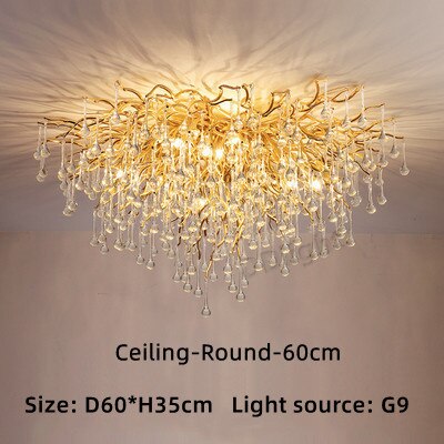 American Luxury Crystal Ceiling Chandelier Modern Lustre Living Dining Bedroom Hanging Lamp Hotel Hall Home Decor Pendant Lights