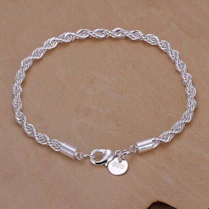 8 Inch 18K Gold Bracelet 5MM Sideways Chain Bracelet For Woman Men Fashion Wedding Engagement 925 Sterling Silver Jewelry Gifts