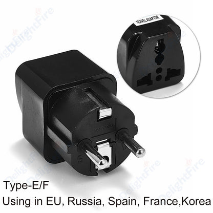 1pcs Universal AU UK US EU Plug Adapter US to EU Plug Converter Australian KR Euro Travel Adapter Power Electric Socket Outlet