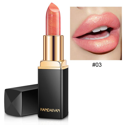 Waterproof Nude Glitter Lipstick 9 Colors Long Lasting Non-stick Cup Velve Red Mermaid Sexy Shimmer Lipsticks Makeup Cosmetic