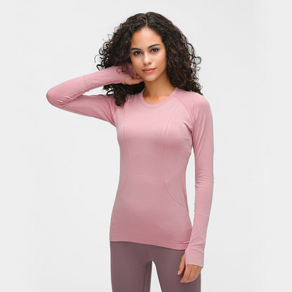 Nepoagym OCEAN Women Yoga Seamless Top Super Soft Long Sleeve Shirt Stretchy Workout Tops Sports Wear for Women Gym