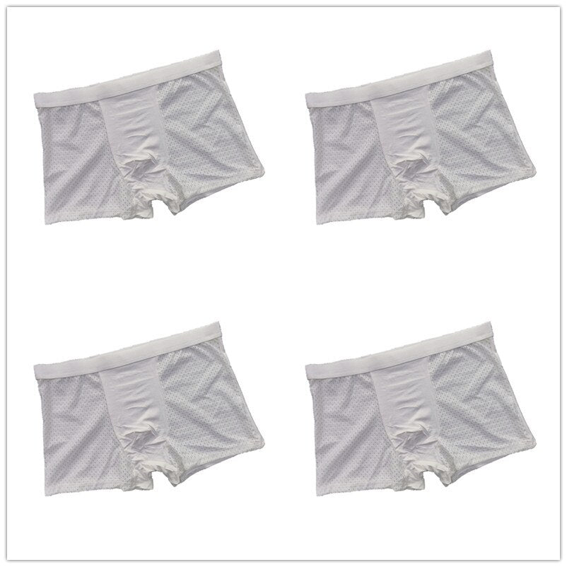 4pcs/lot Men&#39;s Panties Underwear Boxers Male Shorts Underpants Slip Man Sexy Pouch Classic Trunks Summer 4xl 5xl 6xl 7xl 8xl