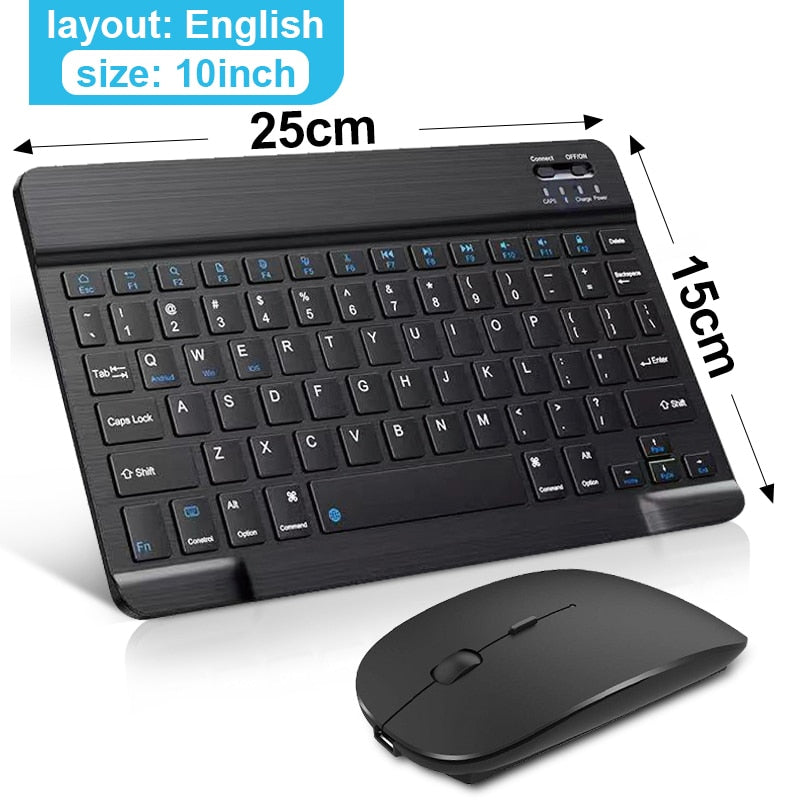 Mini Bluetooth Keyboard Wireless Keyboard Rechargeable For Phone Tablet Russian Spanish Keyboard For Android ios Windows