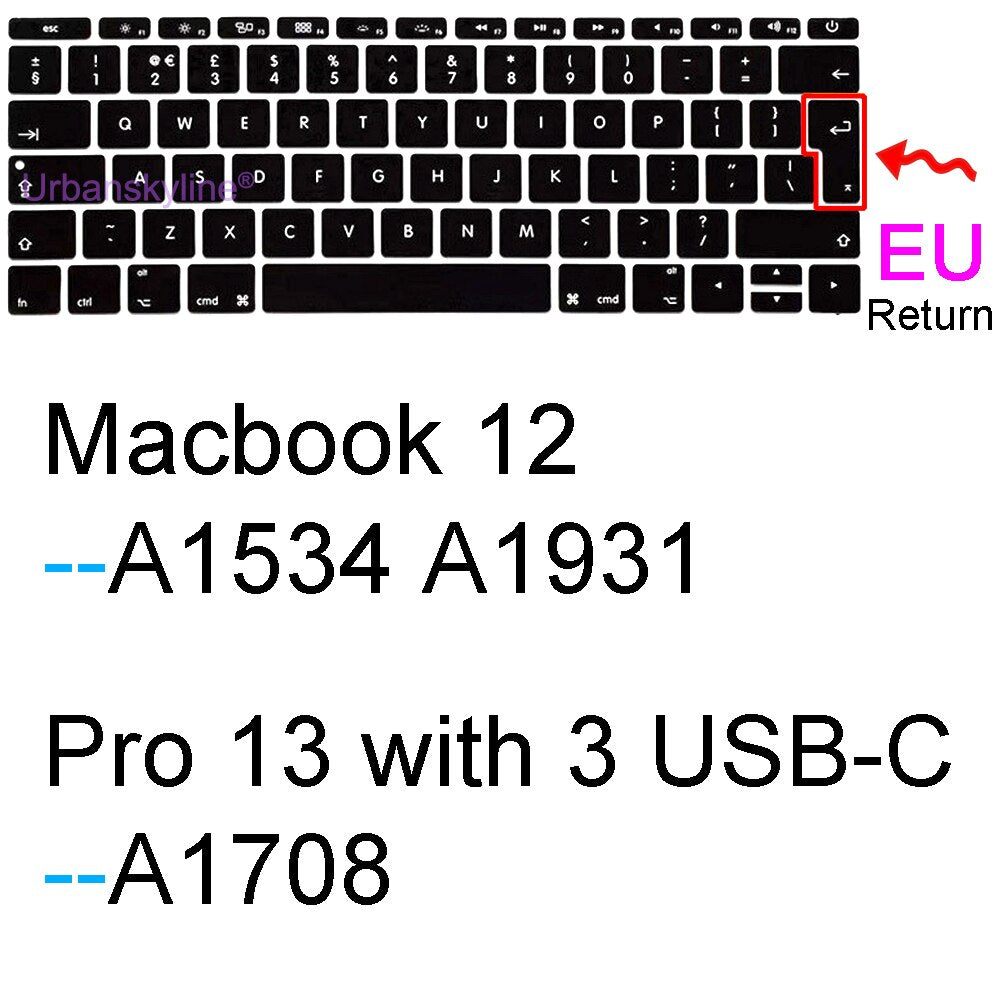 Keyboard Cover for Macbook Air 13 M2 Pro 13 M1 14 Max 15 16 Bar ID 17 Retina 11 Silicone Protector Skin Case A2337 A2779 A2681