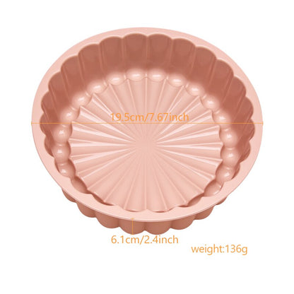Sunflower Shape Silicone Cake Mold Simple Cake Baking Mould Toast Bread Pastry Mousse Bakeware Household Kitchen Accessory Tray