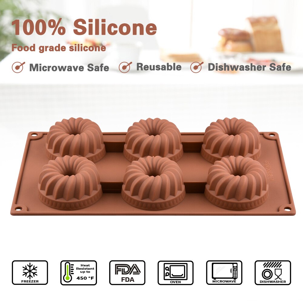 Food Grade Silicone Baking Mold, Donut Cake Mold, Creative Kitchen DIY Edible Silicone Donut Baking Tool