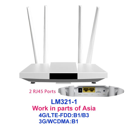 300Mbps 4G SIM Card Router Unlock LTE Wifi Antennas CPE RJ45 WAN/LAN Port Mobile Hotspot Wi-Fi Wireless Modem Broadband Network