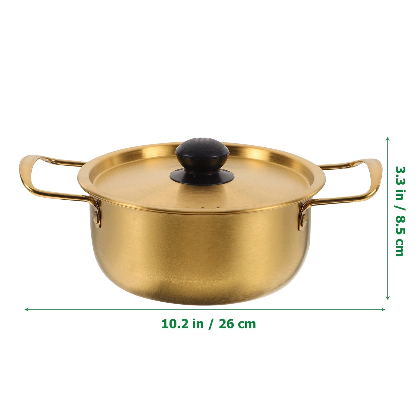 Instant Noodle Pot Kitchen Stainless Steel Cookware Soup Pots Cooking Large Pan Lid Korean Big