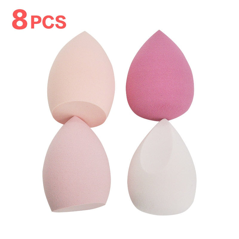 4pcs Makeup Sponge Powder Puff Dry and Wet Combined Beauty Cosmetic Ball Foundation Powder Puff Bevel Cut Make Up Sponge Tools