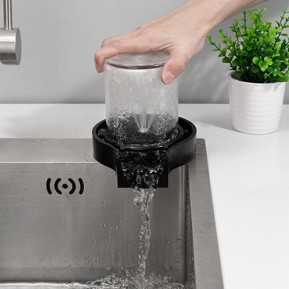 Automatic Cup Washer Faucet Glass Rinser High Pressure Beer Milk Coffee Pitcher Wash Cup Bottle Cleaner Sink Kitchen Bar Tool