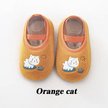 Baby Anti-slip Socks Newborn Warm Crib Floor Shoes with Rubber Sole for Children Boy Toddler Foot Girl Infant Cute Kids Slippers