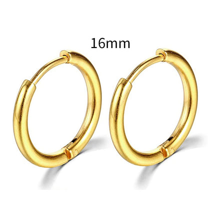 2022 New Simple Stainless Steel Small Hoop Earrings for Women Men Cartilage Ear Piercing Jewelry Pendientes Hombre Mujer