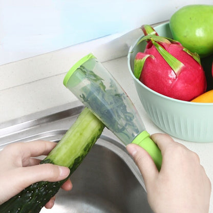 Creative Stainless Steel Peeling Knife Multifunctional Storage Type with Barrel for Vegetable and Fruit Skin Peeler Kitchen Tool