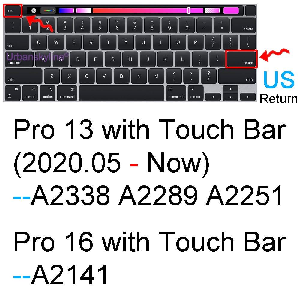 Keyboard Cover for Macbook Air 13 M2 Pro 13 M1 14 Max 15 16 Bar ID 17 Retina 11 Silicone Protector Skin Case A2337 A2779 A2681