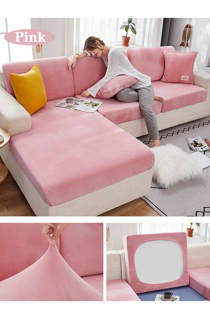 Sofa Cushion Cover Elastic Home Decoration Solid Color Protector Sofa Cover Couch Cover Slipcover Personshable Sofa Cushion Case