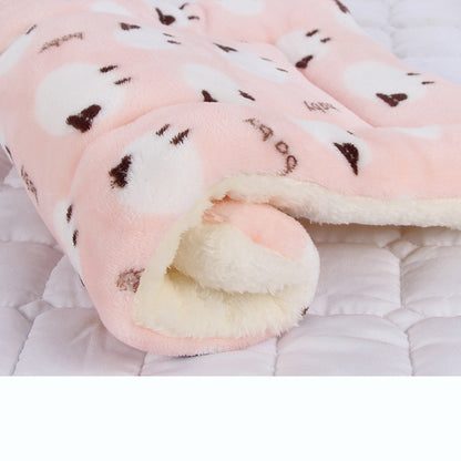 Flannel Thickened Dog Bed Mat Soft Pet Sleeping Mat for Small Medium Large Dogs Cats Winter Warm Pet Blanket Pet Supplies