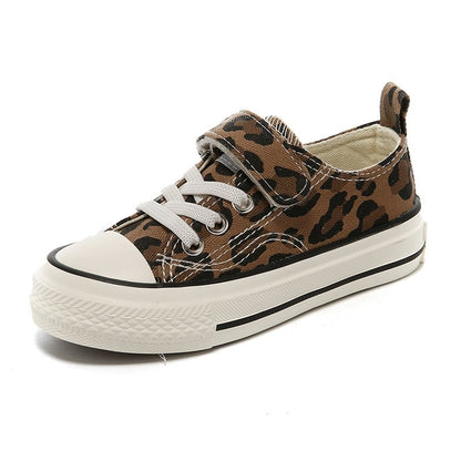 Babaya Children Shoes For Girls Sneakers 2023 Spring New Fashion Kids Canvas Shoes Boys Autumn Student Casual Leopard Shoes