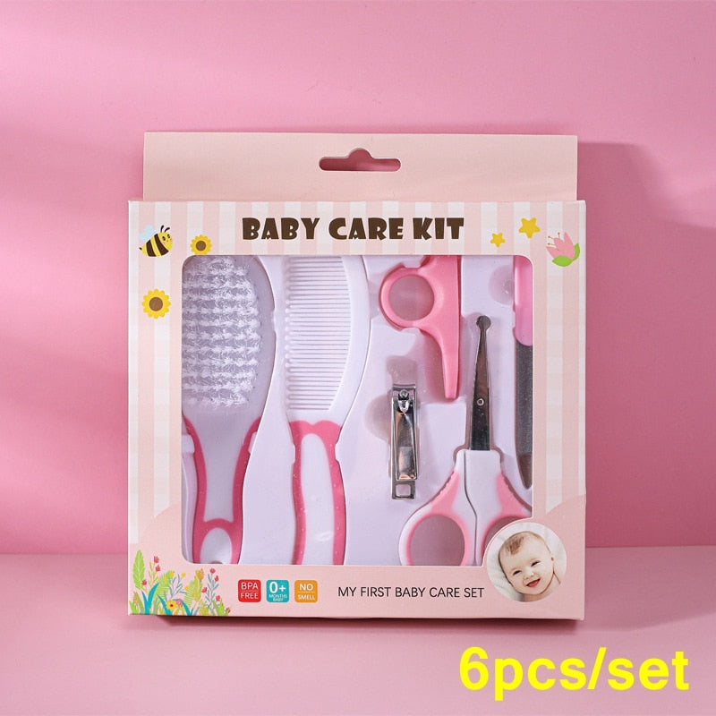 4-13 pcs/Set Newborn Baby Kids Nail Hair Health Care Thermometer Grooming Brush Kit Care Baby Essentials Newborn Material Safety