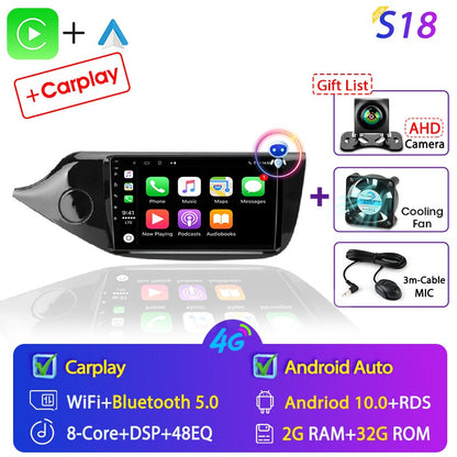 2din 4G Android 11 Car Radio Multimidia Video Player for Kia Ceed Cee'd 2 JD 2012-2018 Navigation GPS Carplay Audio Head Unit 9"