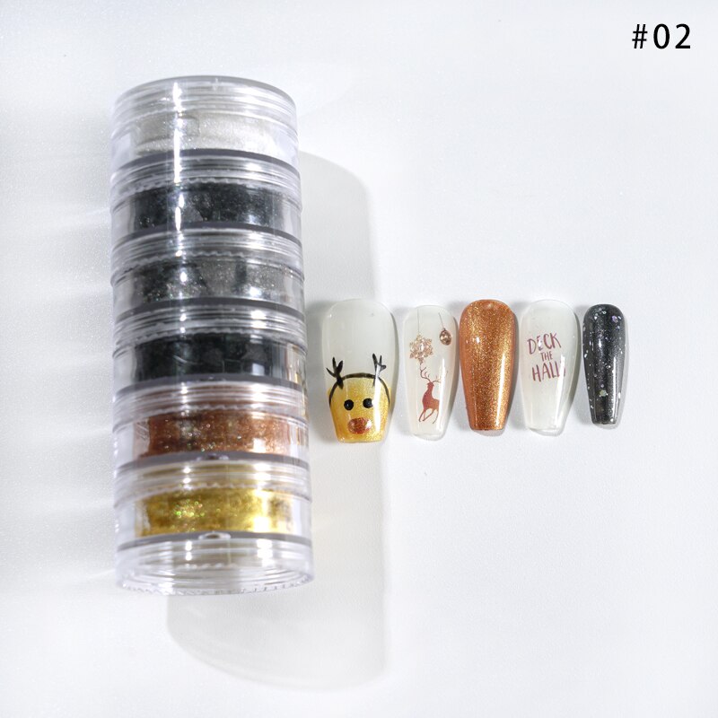 1pc 19Colors Nail Glitter Mirror Powder Chrome Dust Pigment 0.5g Paint Dip Metallic Shiny With Magic Effect Dust