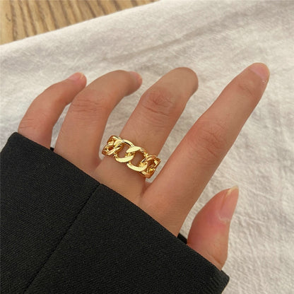 Hip Hop Cross Ring On Finger Chains Adjustable Jewelry Rings for Men Women Gothic anillos Aesthetic Rings 2023 Trend Accessories