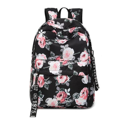 Fengdong school bags for teenage girls schoolbag children backpacks cute animal print canvas school backpack kids cat bag pack