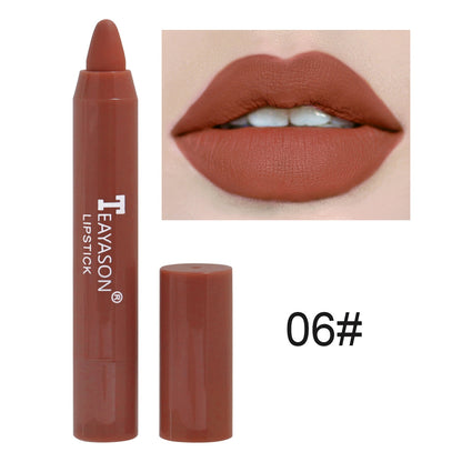 12 Colors Sexy Matte Lipstick Waterproof Long Lasting Color Rendering Non-stick Velvet Lips Liner Pencil Woman Makeup Cosmetics