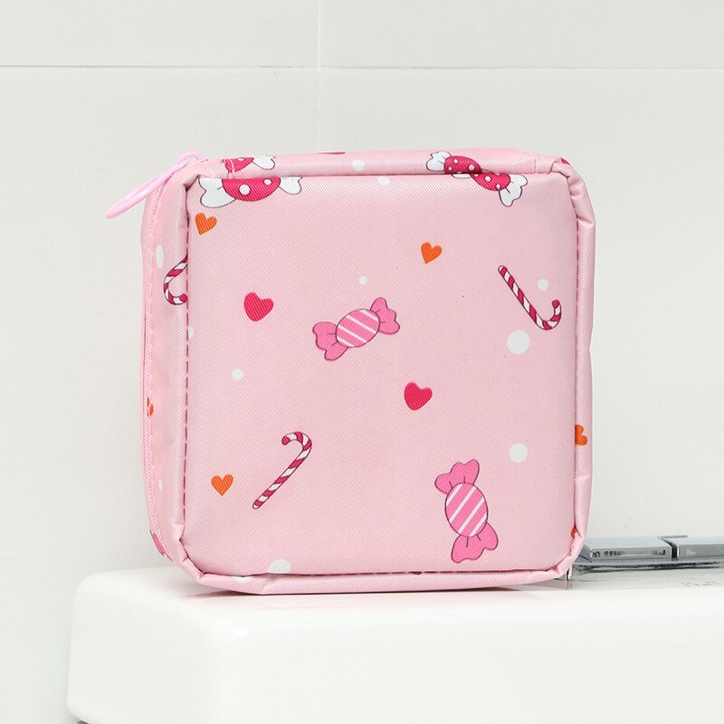 Girls Tampon Holder Organizer Women Napkin Cosmetic Bags Coin Purse Ladies Makeup Bag Tampon Storage Bags Sanitary Pad Pouch