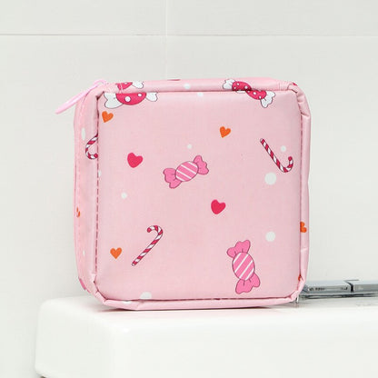 Girls Tampon Holder Organizer Women Napkin Cosmetic Bags Coin Purse Ladies Makeup Bag Tampon Storage Bags Sanitary Pad Pouch