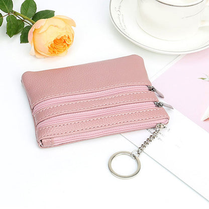 Litchi Pattern Coin Purse Female PU Leather New Mini Wallet Luxury Brand Designer Women Small Hand Bag Cash Pouch Card Holder