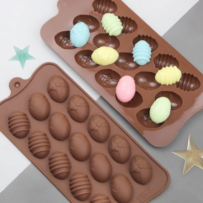 15 Holes Easter Eggs Cake Molds Silicone Chocolate Molds Bakeware Baking Dish High Temperature Kitchen Cake Accessories
