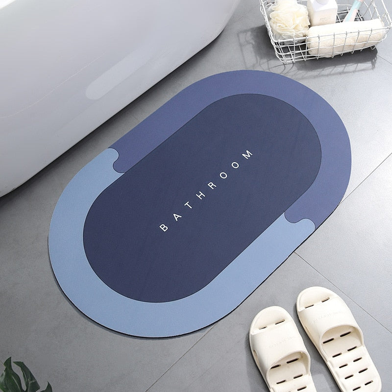 Super Absorbent Bath Mat Instant Drying Mat Bathroom Rug Non-slip Entrance Doormat Nappa Skin Floor Mat Toilet Carpet Home Decor