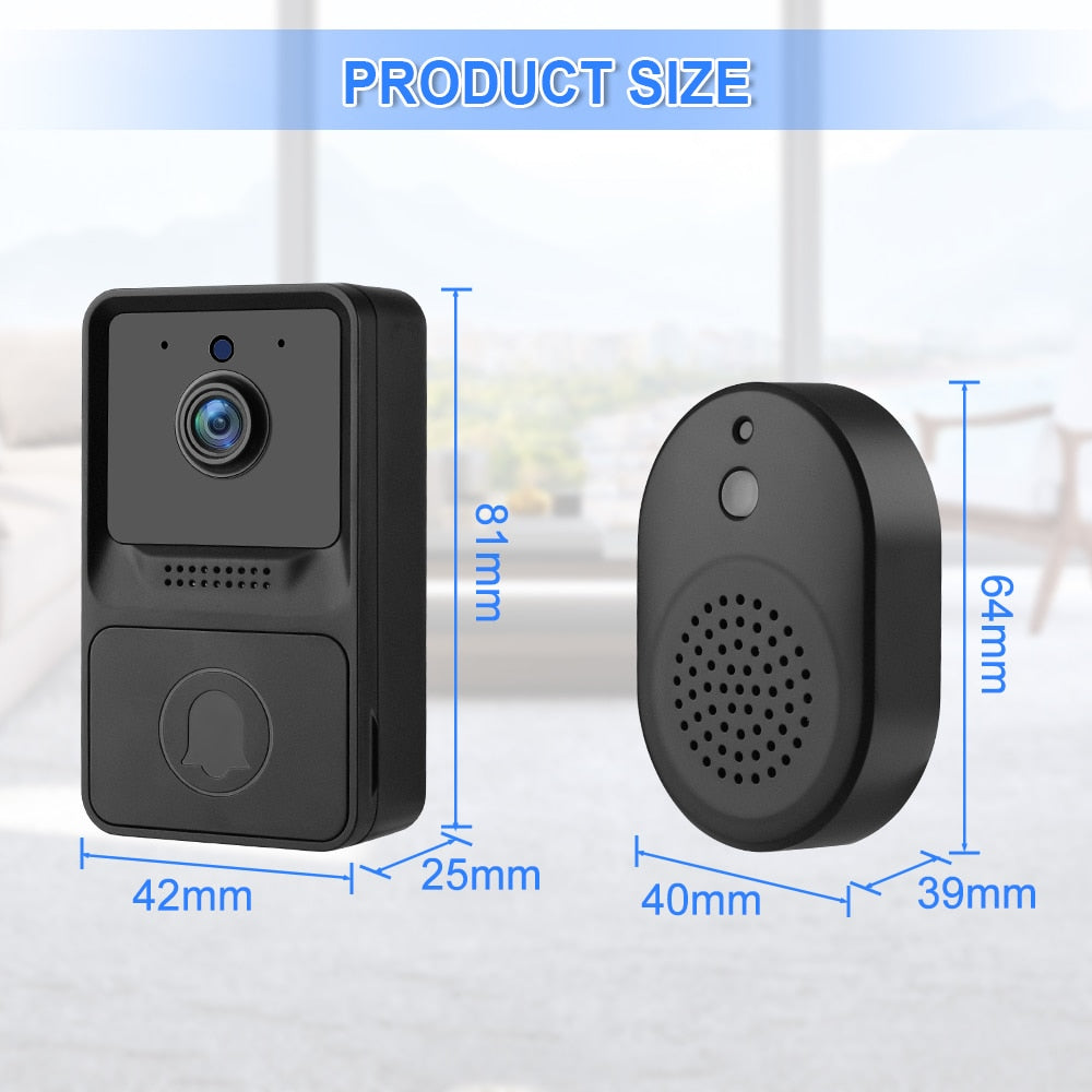 Elecpow Mini Wireless WiFi Video Doorbell Camera Smart Home Door Bell Kits with Cloud Storage Night Vision Home Security Camera