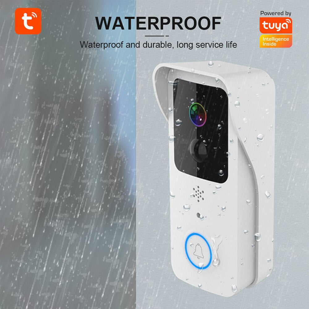 Tuya Smart Home Video Doorbell Camera Outdoor Wired Wireless Door Bell 1080P Waterproof House Security Protection Smart Life