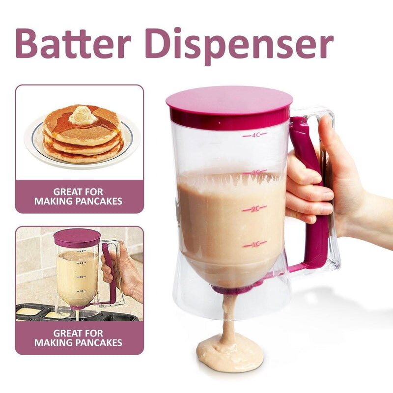 Pancake &amp; Cupcake Batter Dispenser  For Pancake Cookie Cupcakes  Cake Muffins Measuring Cream Dough Dispensador