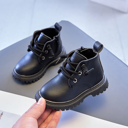 Baby Kids Short Boots Boys Shoes Autumn Winter Leather Children Boots Fashion Toddler Girls Boots Boots Kids Snow Shoes