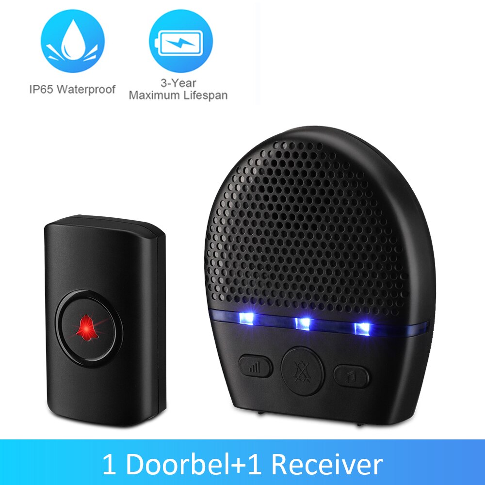 Hollarm Wireless Doorbell Smart Home Door Bell Touch Screen Button Outdoor House Chimes 300M Distance Remote Wireless  Doorbell