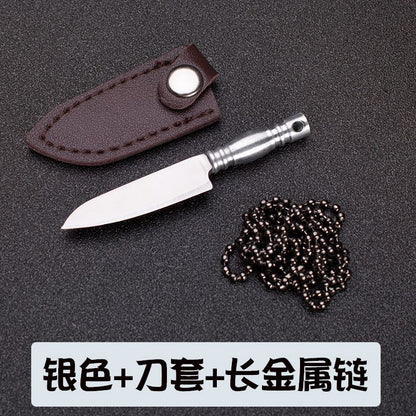 Portable Mini Small Kitchen Knife Outdoor Knife Pendant Gift Fruit Knife Sharp Camping Carry Pocket Knife Open Delivery Tools